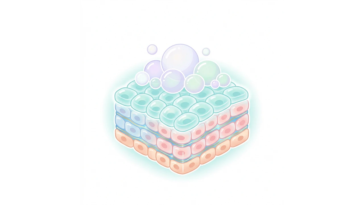 피부 장벽과 폼 클렌징 개념도